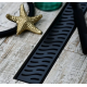 Душевой лоток Veconi Harmony Black 75 см черный, в пол