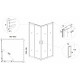 Душевой уголок Veconi Rovigo RV-11 80x80 квадратный, двери раздвижные