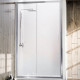 Душевая дверь Veconi Vianno 130х190 профиль хром, стекло прозрачное, раздвижная, с покрытием анти-капля