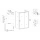 Душевой уголок Veconi Rovigo RV-046 100x80 прямоугольный, двери распашные