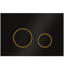 Кнопка смыва Veconi Round Design VFRD004BLG черная с золотом в современном стиле