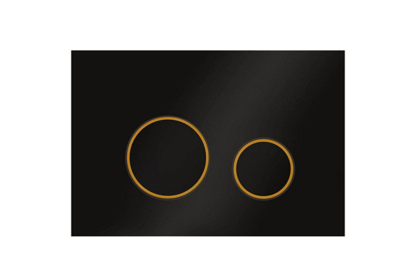 Кнопка смыва Veconi Round Design VFRD004BLG черная с золотом в современном стиле