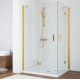Душевой уголок Vegas Glass AFA-F 110*100 09 01 L профиль золото, стекло прозрачное, прямоугольный, двери распашные