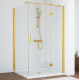 Душевой уголок Vegas Glass AFP-Fis 120*100 09 01 R профиль золото, стекло прозрачное, прямоугольный, двери распашные