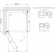 Душевой уголок Vegas Glass EP-Fis 90*100 09 01 L профиль золото, стекло прозрачное, прямоугольный, двери распашные