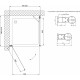 Душевой уголок Vegas Glass EP-Fis 80*100 09 01 L профиль золото, стекло прозрачное, прямоугольный, двери распашные