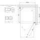Душевой уголок Vegas Glass EP-Fis 80*100 09 01 R профиль золото, стекло прозрачное, прямоугольный, двери распашные