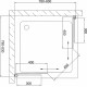 Душевой уголок Vegas Glass ZA 80 07 10 профиль матовый хром, стекло сатин, квадратный, двери раздвижные