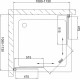 Душевой уголок Vegas Glass ZA 110 07 01 профиль матовый хром, стекло прозрачное, квадратный, двери раздвижные