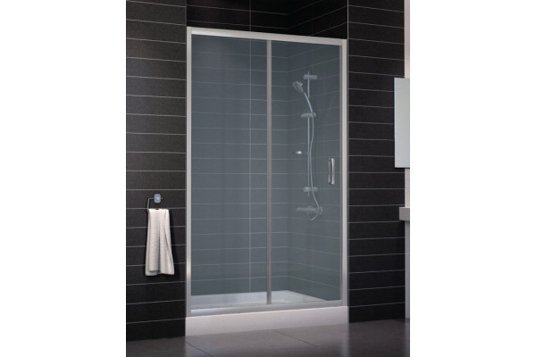 Душевая дверь в нишу Vegas Glass ZP 0120 07 10 стекло сатин, 120, раздвижная, профиль хром матовый