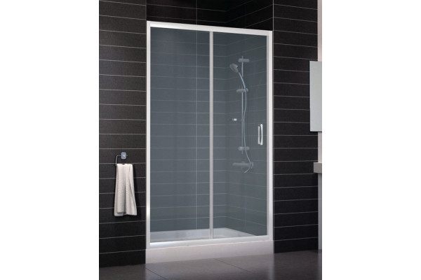 Душевая дверь в нишу Vegas Glass ZP 0120 01 10 стекло сатин, 120, раздвижная, профиль белый
