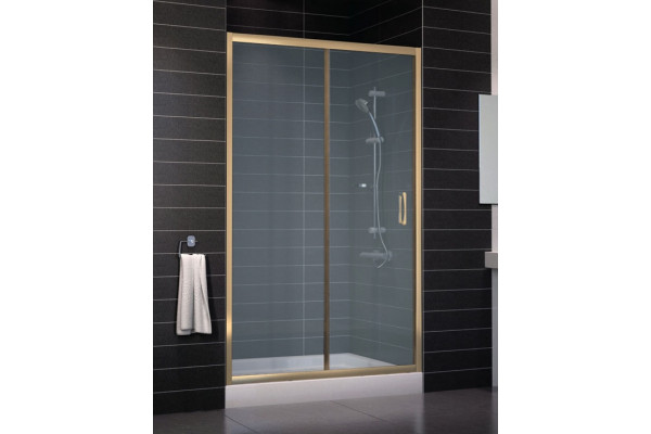 Душевая дверь в нишу Vegas Glass ZP 0120 05 10 стекло сатин, 120, раздвижная, профиль бронза