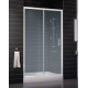 Душевая дверь в нишу Vegas Glass ZP 0120 01 02 стекло шиншилла, 120, раздвижная, профиль белый