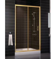 Душевая дверь в нишу Vegas Glass ZP 0115 09 05 стекло бронза, 115, раздвижная, профиль золото
