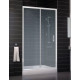 Душевая дверь в нишу Vegas Glass ZP 0115 01 02 стекло шиншилла, 115, раздвижная, профиль белый