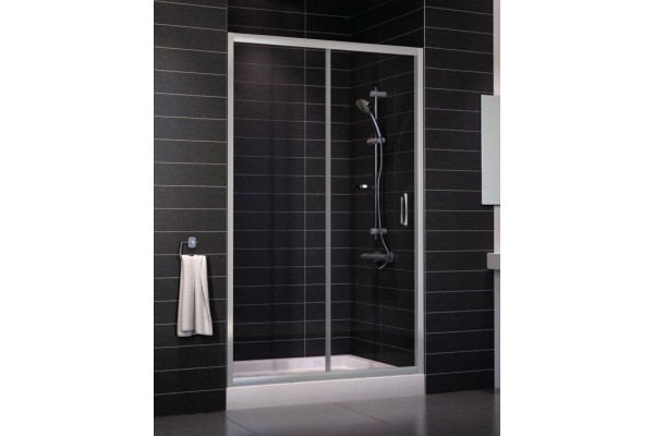 Душевая дверь в нишу Vegas Glass ZP 0120 07 01 стекло прозрачное, 120, раздвижная, профиль хром матовый