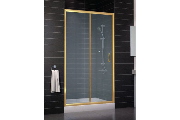 Душевая дверь в нишу Vegas Glass ZP 0110 09 10 стекло сатин, 110, раздвижная, профиль золото