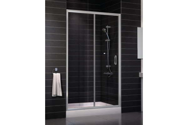 Душевая дверь в нишу Vegas Glass ZP 0115 07 01 стекло прозрачное, 115, раздвижная, профиль хром матовый