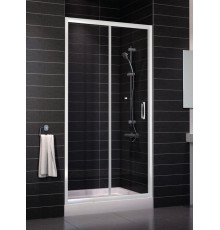 Душевая дверь в нишу Vegas Glass ZP 0100 01 01 стекло прозрачное, 100, раздвижная, профиль белый