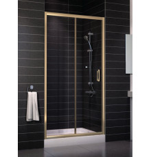 Душевая дверь в нишу Vegas Glass ZP 0100 05 01 стекло прозрачное, 100, раздвижная, профиль бронза