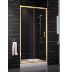 Душевая дверь в нишу Vegas Glass ZP 0100 09 01 стекло прозрачное, 100, раздвижная, профиль золото