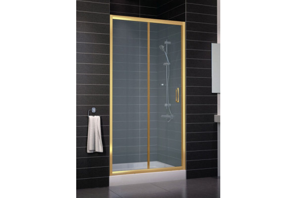 Душевая дверь в нишу Vegas Glass ZP 0100 09 10 стекло сатин, 100, раздвижная, профиль золото