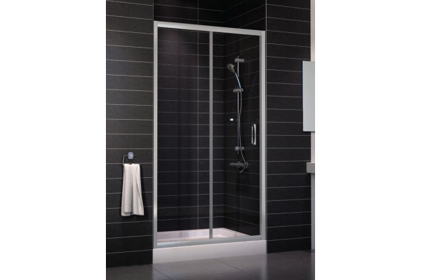 Душевая дверь в нишу Vegas Glass ZP 0105 07 01 стекло прозрачное, 105, раздвижная, профиль хром матовый