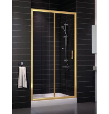 Душевая дверь в нишу Vegas Glass ZP 0105 09 01 стекло прозрачное, 105, раздвижная, профиль золото