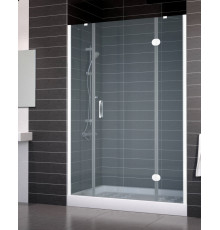 Душевая дверь в нишу Vegas Glass AFP-F 130 01 10 R стекло сатин, 130, распашная, профиль белый