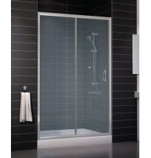 Душевая дверь в нишу Vegas Glass ZP 0125 07 10 стекло сатин, 125, раздвижная, профиль хром матовый
