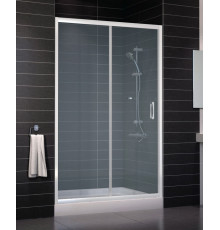 Душевая дверь в нишу Vegas Glass ZP 0125 01 10 стекло сатин, 125, раздвижная, профиль белый