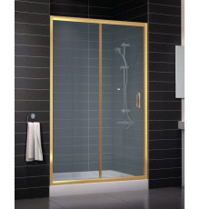 Душевая дверь в нишу Vegas Glass ZP 0125 09 10 стекло сатин, 125, раздвижная, профиль золото