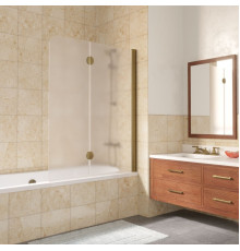 Шторка на ванну Vegas Glass E2V LUX 120 05 10 R профиль бронза, стекло сатин, складная, правая