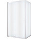 Душевой уголок Vegas Glass ZP+ZPV NOVO 130*100 01 10 профиль белый, стекло сатин, прямоугольный, двери раздвижные
