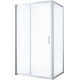 Душевой уголок Vegas Glass ZP+ZPV NOVO 130*90 07 10 профиль матовый хром, стекло сатин, прямоугольный, двери раздвижные