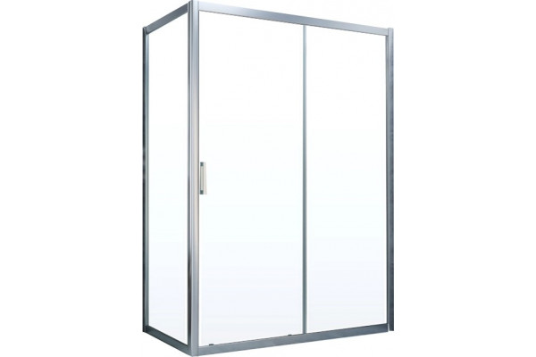 Душевой уголок Vegas Glass ZP+ZPV NOVO 130*90 07 01 профиль матовый хром, стекло прозрачное, прямоугольный, двери раздвижные
