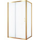 Душевой уголок Vegas Glass ZP+ZPV TUR NOVO 130*80 09 10 профиль золото, стекло сатин, прямоугольный, двери раздвижные