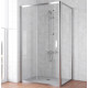 Душевой уголок Vegas Glass ZP+ZPV TUR NOVO 130*80 08 01 профиль глянцевый хром, стекло прозрачное, прямоугольный, двери раздвижные