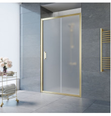 Душевая дверь в нишу Vegas Glass ZP TUR NOVO 120 09 10 120 см, профиль золото, стекло сатин, раздвижная