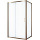 Душевой уголок Vegas Glass ZP+ZPV TUR NOVO 120*90 05 10 профиль бронза, стекло сатин, прямоугольный, двери раздвижные
