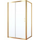 Душевой уголок Vegas Glass ZP+ZPV TUR NOVO 120*90 09 01 профиль золото, стекло прозрачное, прямоугольный, двери раздвижные