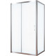 Душевой уголок Vegas Glass ZP+ZPV TUR NOVO 120*90 08 10 профиль глянцевый хром, стекло сатин, прямоугольный, двери раздвижные