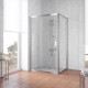 Душевой уголок Vegas Glass ZP+ZPV TUR NOVO 120*90 08 01 профиль глянцевый хром, стекло прозрачное, прямоугольный, двери раздвижные