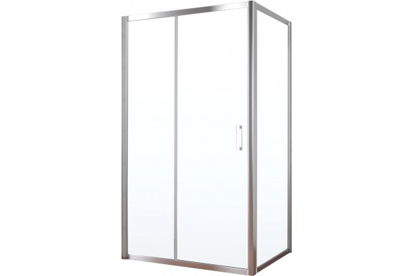 Душевой уголок Vegas Glass ZP+ZPV TUR NOVO 120*90 08 01 профиль глянцевый хром, стекло прозрачное, прямоугольный, двери раздвижные