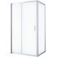 Душевой уголок Vegas Glass ZP+ZPV NOVO 110*90 07 10 профиль матовый хром, стекло сатин, прямоугольный, двери раздвижные