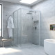 Душевой уголок Vegas Glass ZA-F Novo 120*110 01 01 профиль белый, стекло прозрачное, прямоугольный, двери раздвижные