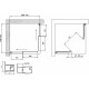 Душевой уголок Vegas Glass ZA-F Novo 120*110 01 01 профиль белый, стекло прозрачное, прямоугольный, двери раздвижные