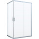Душевой уголок Vegas Glass ZA-F Novo 120*110 01 01 профиль белый, стекло прозрачное, прямоугольный, двери раздвижные