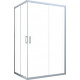 Душевой уголок Vegas Glass ZA-F Novo 120*90 01 10 профиль белый, стекло сатин, прямоугольный, двери раздвижные