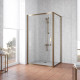 Душевой уголок Vegas Glass ZP+ZPV TUR NOVO 110*80 05 01 профиль бронза, стекло прозрачное, прямоугольный, двери раздвижные